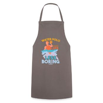 Water-polo - Tablier de cuisine - gris - Devant - AI Model Male 185 dark (185cm)