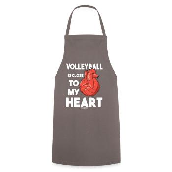Volley-ball - Tablier de cuisine - gris - Devant - AI Model Male 185 dark (185cm)