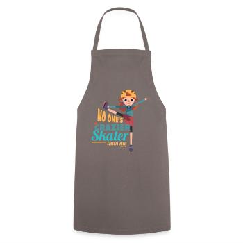 No One ́s A Crazier Skater Than Me - Cooking Apron - grey - Front - AI Model Male 185 dark (185cm)