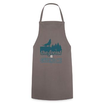 La forêt m’appelle - Tablier de cuisine - gris - Devant - AI Model Male 185 dark (185cm)