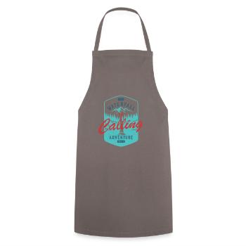 Wasserfall Abenteuer Berge Wandern Alpen - Kochschürze - Grau - Vorne - AI Model Male 185 dark (185cm)