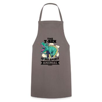 Le T-Rex est mon animal spirituel - Tablier de cuisine - gris - Devant - AI Model Male 185 dark (185cm)
