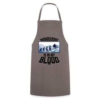 Snowboarding Is In My Blood - Kochschürze - Grau - Vorne - AI Model Male 185 dark (185cm)
