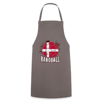 Denmark Handball - Cooking Apron - grey - Front - AI Model Male 185 dark (185cm)