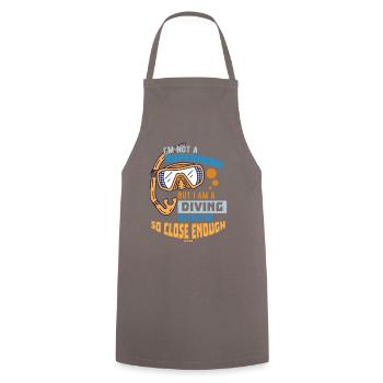 I'm Not A Superhero But I Am A Diving Instructor S - Cooking Apron - grey - Front - AI Model Male 185 dark (185cm)