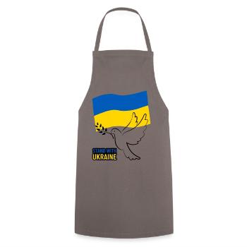 Ukraine flag with wing design - Cooking Apron - grey - Front - AI Model Male 185 dark (185cm)