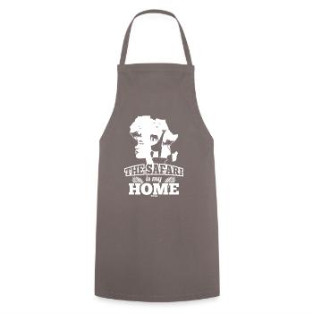 Safari Giraffe Elephant Continent Adventure - Cooking Apron - grey - Front - AI Model Male 185 dark (185cm)