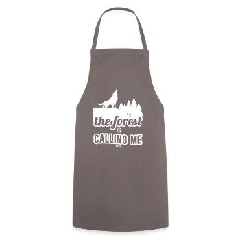The Forest Is Calling Me - Cooking Apron - grey - Front - AI Model Male 185 dark (185cm)