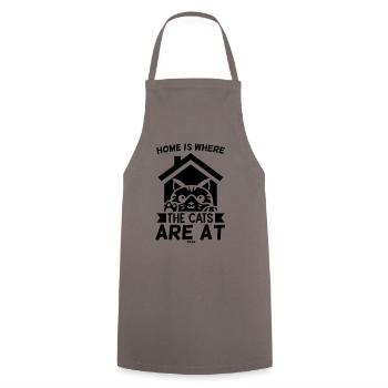 Animal Shelter Cat Cat Friend Gift - Cooking Apron - grey - Front - AI Model Male 185 dark (185cm)
