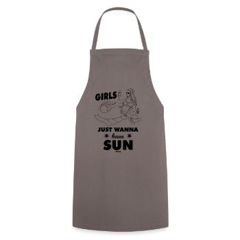 Maman Sirène Cadeau de Natation - Tablier de cuisine - gris - Devant - AI Model Male 185 dark (185cm)