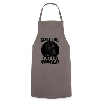 Girls Gaming Online Internet Gaming - Cooking Apron - grey - Front - AI Model Male 185 dark (185cm)