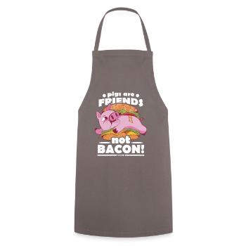 Pig Pig PigLet Sow Pigs Gift - Cooking Apron - grey - Front - AI Model Male 185 dark (185cm)