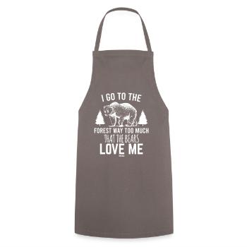 I Go To The Forest - Cooking Apron - grey - Front - AI Model Male 185 dark (185cm)