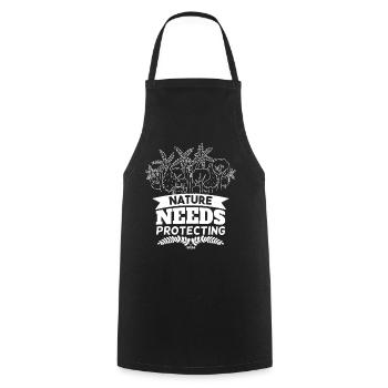 Nature conservation - Cooking Apron - black - Front - AI Model Male 185 dark (185cm)