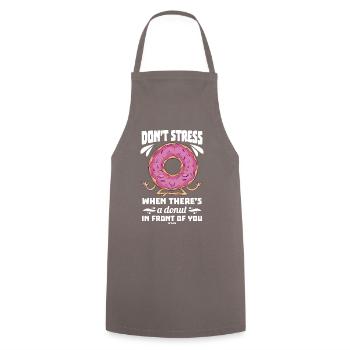 Donut Sweets Donuts Food Baker Gift - Cooking Apron - grey - Front - AI Model Male 185 dark (185cm)