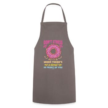 Donut Sweets Donuts Food Baker Gift - Cooking Apron - grey - Front - AI Model Male 185 dark (185cm)
