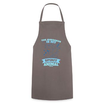 Le dinosaure est mon animal spirituel - Tablier de cuisine - gris - Devant - AI Model Male 185 dark (185cm)