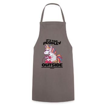 C’est trop folklorique en dehors de la licorne de jeu - Tablier de cuisine - gris - Devant - AI Model Male 185 dark (185cm)