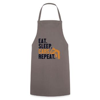 Eat Sleep Cars Repeat Mécanicien automobile - Tablier de cuisine - gris - Devant - AI Model Male 185 dark (185cm)