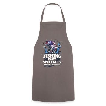 Angler - Cooking Apron - grey - Front - AI Model Male 185 dark (185cm)