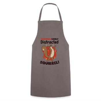 Easily Distracted Squirrel Japanese Fox Squirrel - Cooking Apron - grey - Front - AI Model Male 185 dark (185cm)