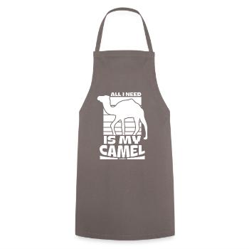 All I Need Is My Camel - Kochschürze - Grau - Vorne - AI Model Male 185 dark (185cm)