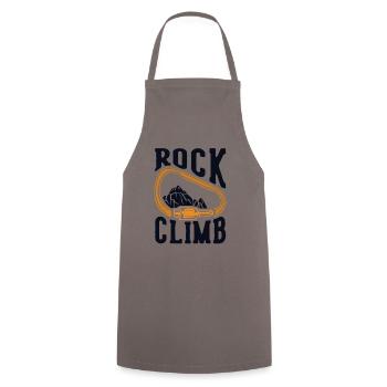 Rock Climb Sportklettern Speedklettern Kraxler - Kochschürze - Grau - Vorne - AI Model Male 185 dark (185cm)