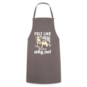 Summer Fitness Lose Weight Mrs. Mother - Cooking Apron - grey - Front - AI Model Male 185 dark (185cm)
