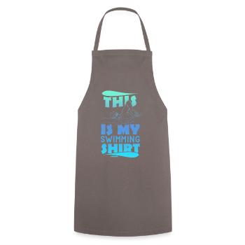 Swimming Lifeguard Swimming Course Outdoor Pool Gift - Cooking Apron - grey - Front - AI Model Male 185 dark (185cm)