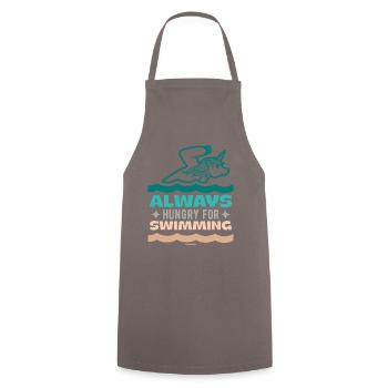 Schwimmen - Kochschürze - Grau - Vorne - AI Model Male 185 dark (185cm)