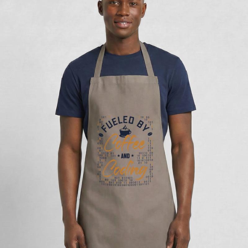 Fueled by Coffee and Coding Coder Software Cooking Apron
