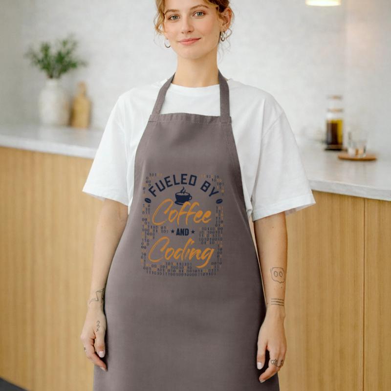 Fueled by Coffee and Coding Coder Software Cooking Apron
