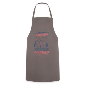 Camping - Kochschürze - Grau - Vorne - AI Model Male 185 dark (185cm)