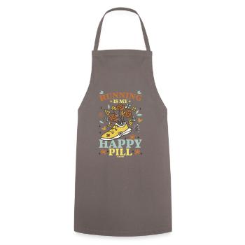 Running Jogging Sport Race Training Gift - Cooking Apron - grey - Front - AI Model Male 185 dark (185cm)