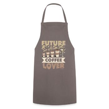Coffee Espresso Capuccino Office Fun Gift - Cooking Apron - grey - Front - AI Model Male 185 dark (185cm)
