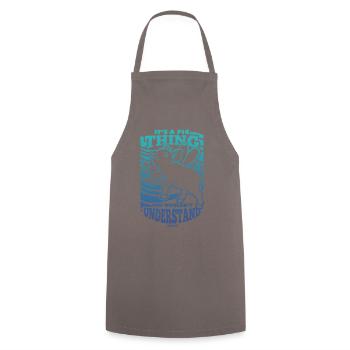 Pig Pig PigLet Sow Pigs Gift - Cooking Apron - grey - Front - AI Model Male 185 dark (185cm)