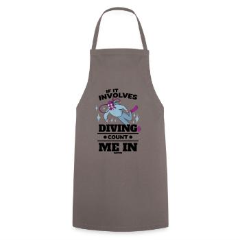 Dive - Cooking Apron - grey - Front - AI Model Male 185 dark (185cm)