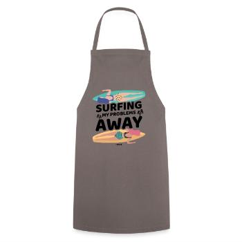 Mère Planche de surf Petite amie Sœur - Tablier de cuisine - gris - Devant - AI Model Male 185 dark (185cm)