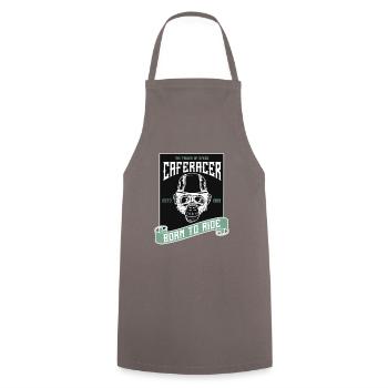 Bikers, motorcyclists - Cooking Apron - grey - Front - AI Model Male 185 dark (185cm)