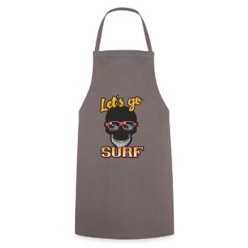 Surfen - Kochschürze - Grau - Vorne - AI Model Male 185 dark (185cm)