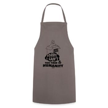 introverti Je déteste les gens - Tablier de cuisine - gris - Devant - AI Model Male 185 dark (185cm)
