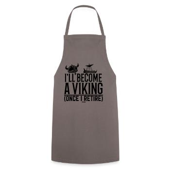 Vikings retired - Cooking Apron - grey - Front - AI Model Male 185 dark (185cm)