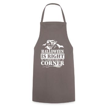 Soon it's Halloween - Cooking Apron - grey - Front - AI Model Male 185 dark (185cm)