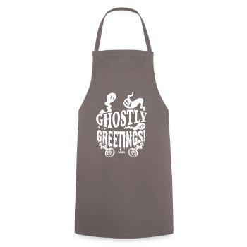 Halloween Gespenst Geschenk - Kochschürze - Grau - Vorne - AI Model Male 185 dark (185cm)