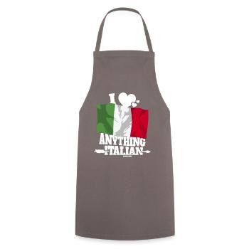 Italie - Tablier de cuisine - gris - Devant - AI Model Male 185 dark (185cm)
