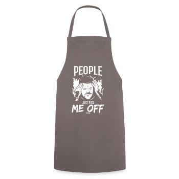 People Just Piss Me Off - Kochschürze - Grau - Vorne - AI Model Male 185 dark (185cm)
