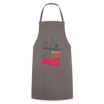 Volley-ball - Tablier de cuisine - gris - Devant - AI Model Male 185 dark (185cm)