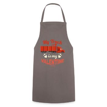 My Truck Is My Valentine - Cooking Apron - grey - Front - AI Model Male 185 dark (185cm)