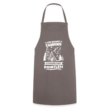 Camping - Kochschürze - Grau - Vorne - AI Model Male 185 dark (185cm)