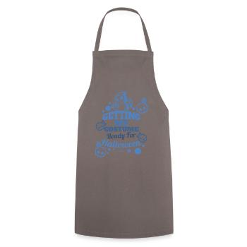 cute kids Grim Reaper for Halloween - Cooking Apron - grey - Front - AI Model Male 185 dark (185cm)